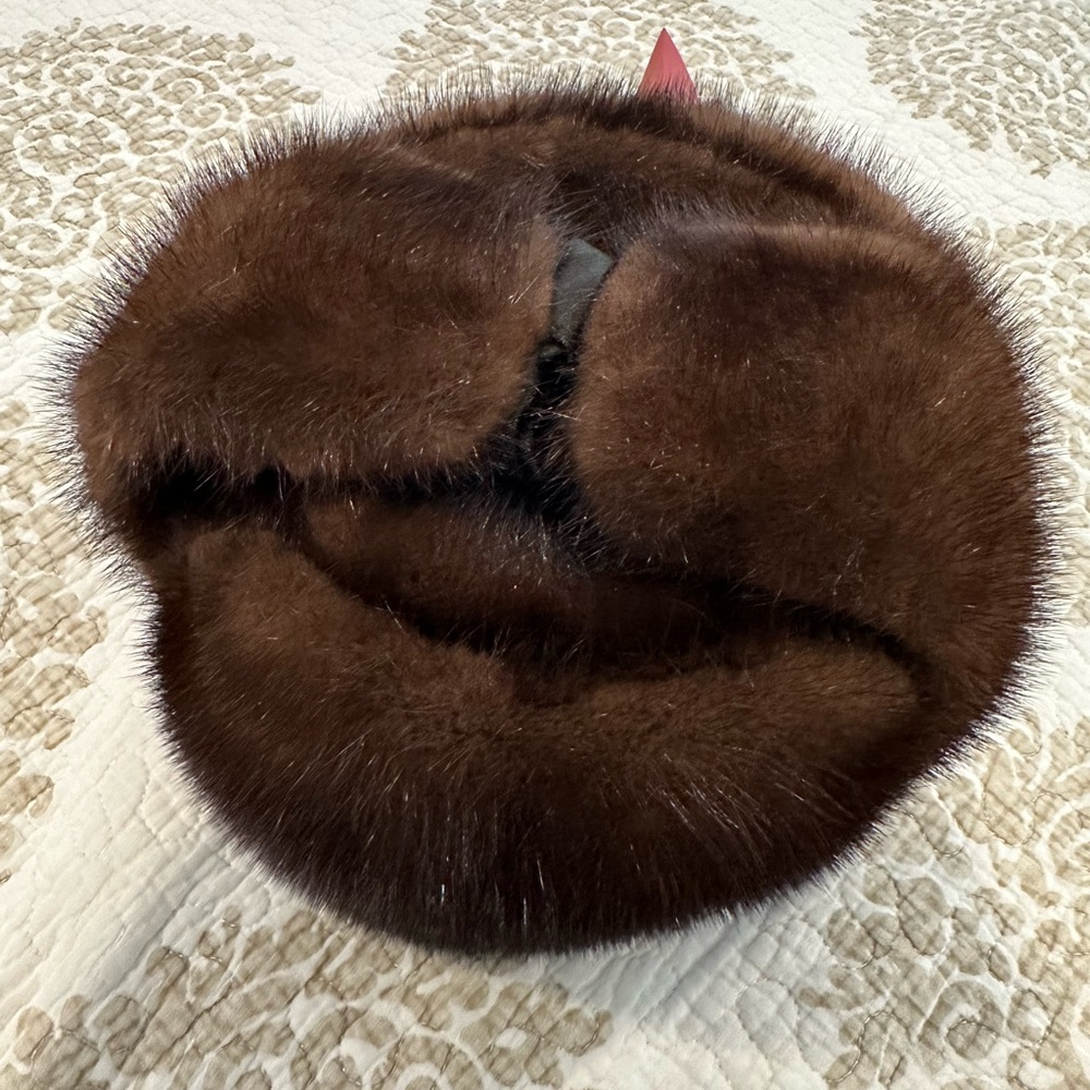 Ushanka Luxurious Brown Real Mink Fur Hat